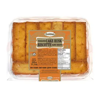 GOLDEN EGGLESS CAKE RUSK:650GM