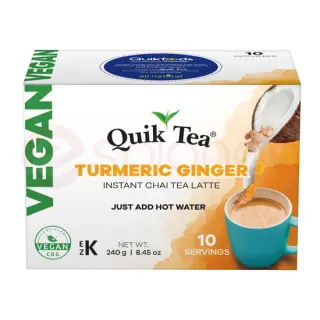 Quik Veganturmeric GINGER:240G Tea/Coffee, 240G