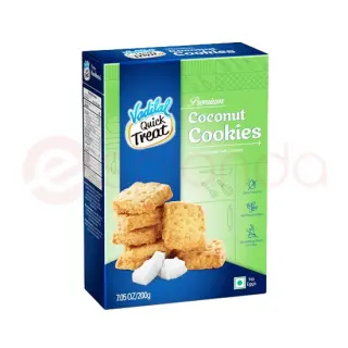 Vadilal Coconut Cookies : 200G Biscuits, 200G