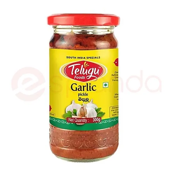 Telugu Garlic Pickle : 300gm 300GM at Apna Bazar Woburn, Woburn MA