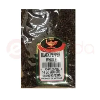 Deep Black Pepper WHOLE:14OZ Spices, 14 OZ