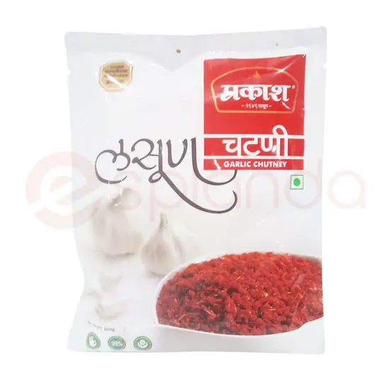 Prakash Garlic Chutney : 100GM 100GM at Apna Bazar Woburn, Woburn MA