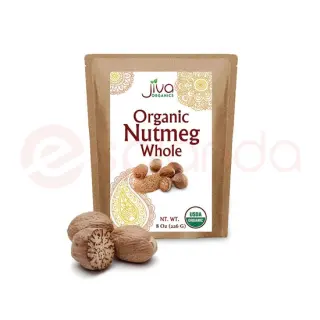 Jiva Org. Nutmeg WHOLE:8OZ Spices, 8 OZ