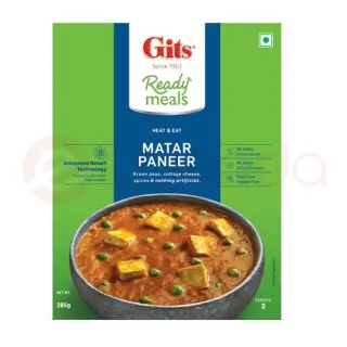 Gits Matar Paneer: 285G Ready Eat, 285G