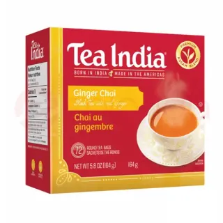 Tea India Ginger Chai : 182GM Tea/Coffee, 182GM